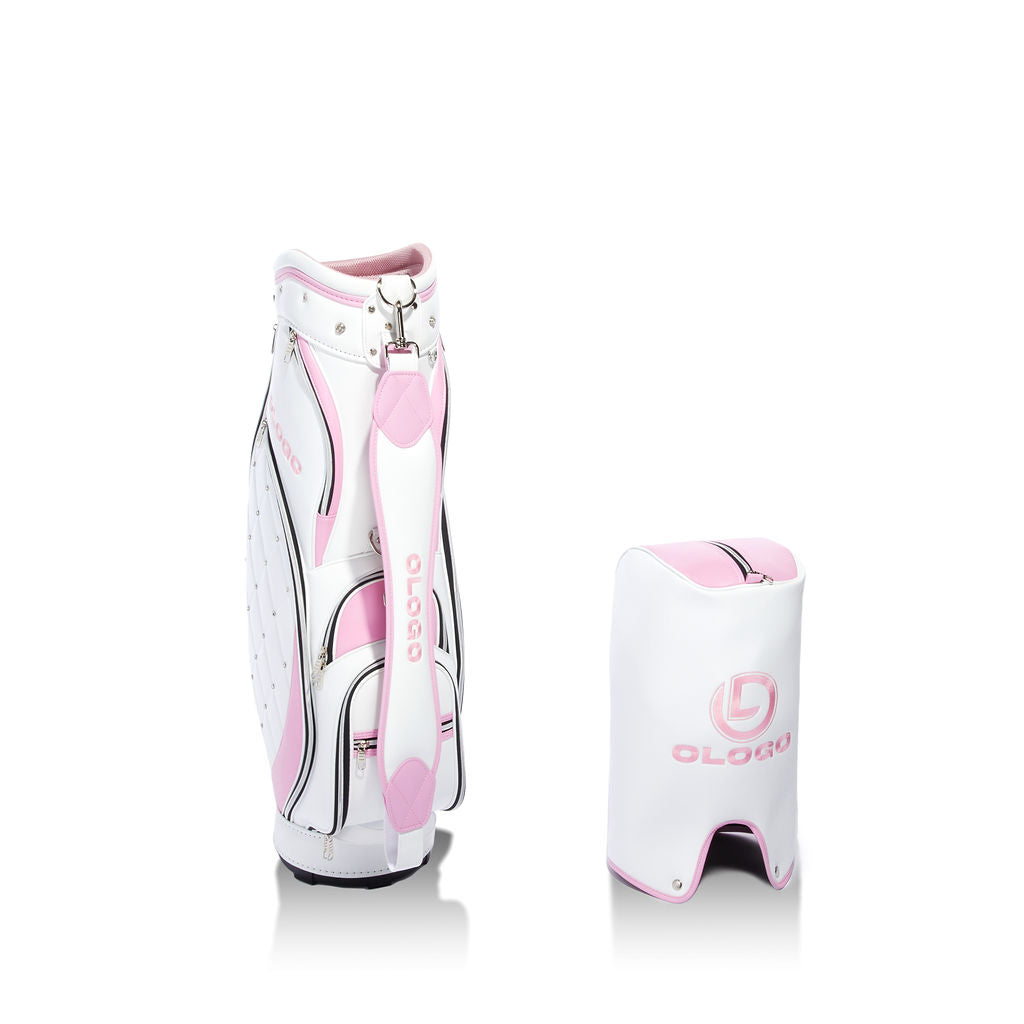 Staff Golf Bag – Baby Pink Glamour with Diamond Detail
